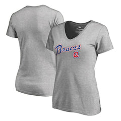 MLB Atlanta Braves Women's Core Wahconah V-Neck T-Shirt