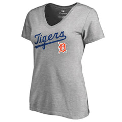 MLB Detroit Tigers Women's Core Wahconah V-Neck T-Shirt
