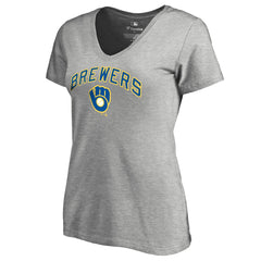 MLB Milwaukee Brewers Women's Core Wahconah V-Neck T-Shirt