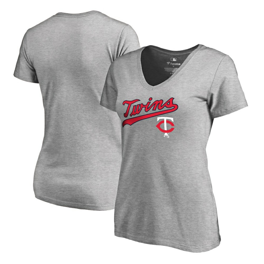 MLB Minnesota Twins Women's Core Wahconah V-Neck T-Shirt