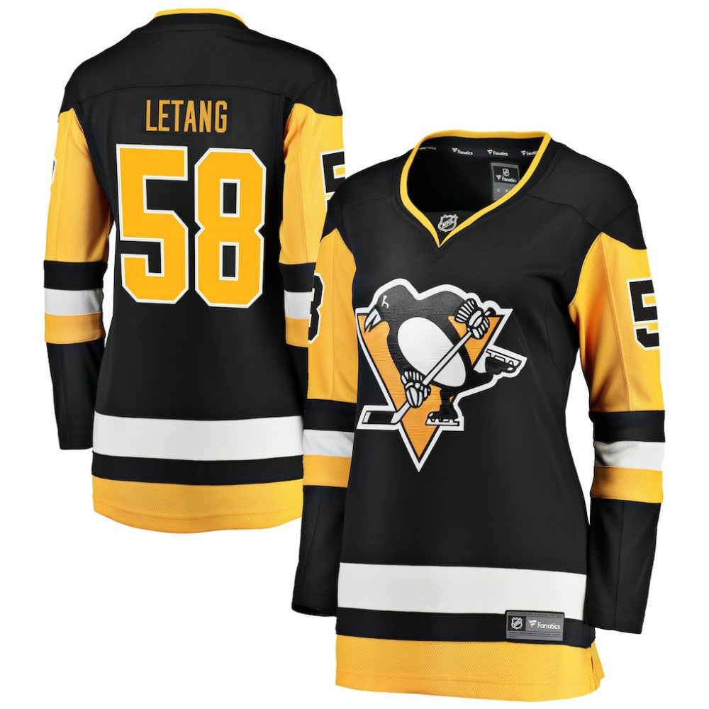NHL Black Kris Letang Pittsburgh Penguins Fanatics Women's Home Breakaway Jersey