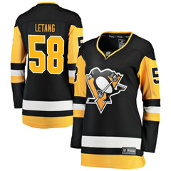 NHL Black Kris Letang Pittsburgh Penguins Fanatics Women's Home Breakaway Jersey
