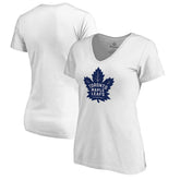 NHL White Toronto Maple Leafs Women's Primary Logo T-Shirt