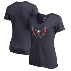 NHL Navy Washington Capitals Women's Primary Logo T-Shirt