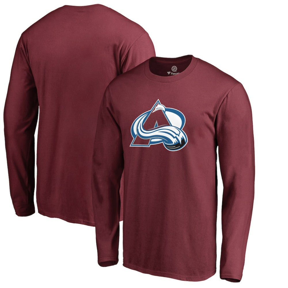 NHL Maroon Colorado Avalanche Primary Logo 2 Long Sleeve T-Shirt
