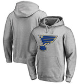 NHL Heather Gray St. Louis Blues Primary Logo Pullover Hoodie II