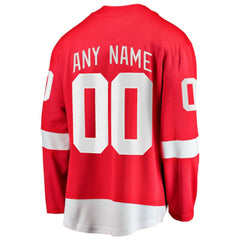 NHL Red Detroit Red Wings Fanatics Home Breakaway Custom Jersey