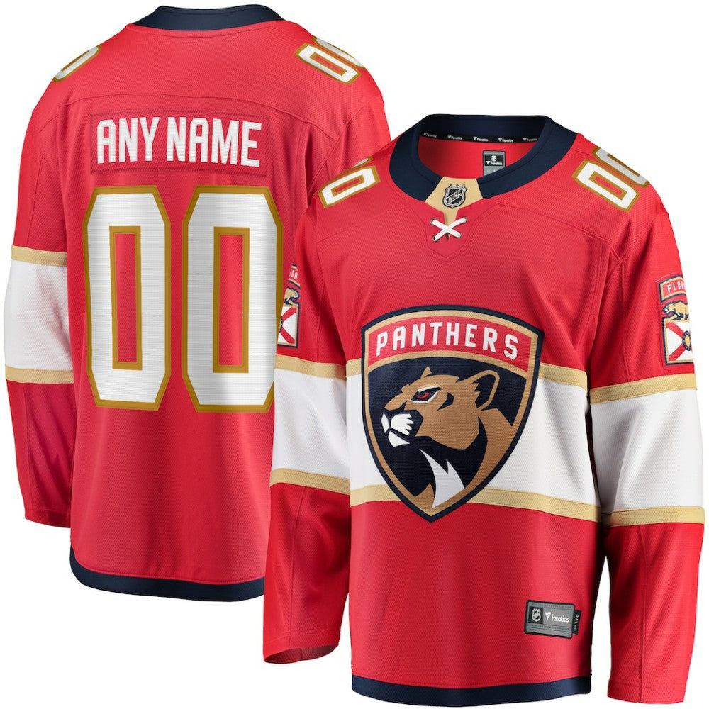 NHL Red Florida Panthers Fanatics Home Breakaway Custom Jersey