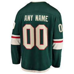 NHL Green Minnesota Wild Fanatics Home Breakaway Custom Jersey