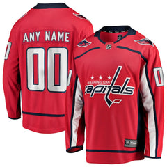 NHL Red Washington Capitals Fanatics Home Breakaway Custom Jersey