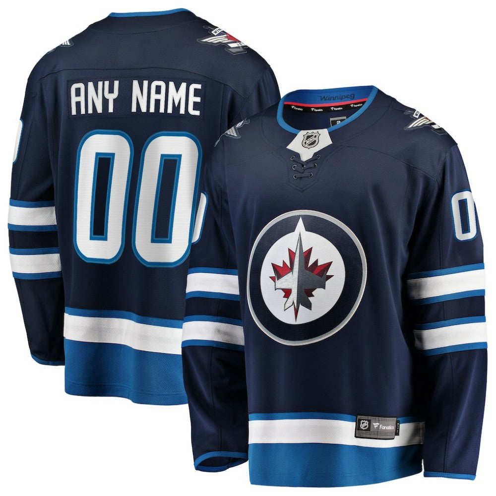 NHL Blue Winnipeg Jets Fanatics Home Breakaway Custom Jersey