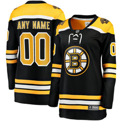 NHL Black Boston Bruins Fanatics Women's Home Breakaway Custom Jersey