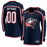 NHL Navy Columbus Blue Jackets Fanatics Women's Home Breakaway Custom Jersey