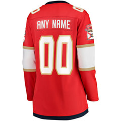 NHL Red Florida Panthers Fanatics Women's Home Breakaway Custom Jersey