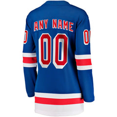 NHL Blue New York Rangers Fanatics Women's Home Breakaway Custom Jersey