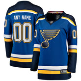 NHL Blue St. Louis Blues Fanatics Women's Home Breakaway Custom Jersey