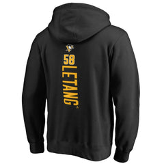 NHL Black Kris Letang Pittsburgh Penguins Backer Pullover Hoodie