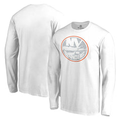 NHL White New York Islanders White Out Long Sleeve T-Shirt