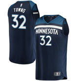 NBA Karl-Anthony Towns Minnesota Timberwolves Fast Break Replica Jersey Navy