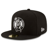 NBA Boston Celtics Black & White Logo 59FIFTY Fitted Hat