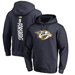 NHL Navy Filip Forsberg Nashville Predators Backer Pullover Hoodie