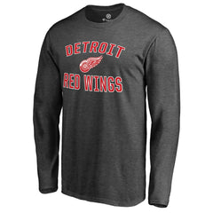 NHL Heathered Gray Detroit Red Wings Victory Arch II Long Sleeve T-Shirt