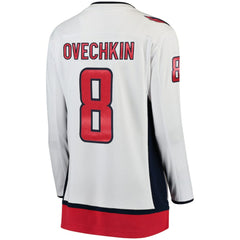 NHL White Alexander Ovechkin Washington Capitals Fanatics Women's Away Breakaway Jersey