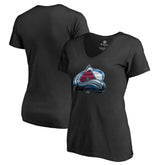 NHL Black Colorado Avalanche Women's Midnight Mascot V-Neck T-Shirt