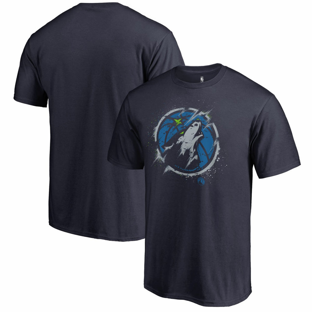 NBA Men's Navy Minnesota Timberwolves Splatter Logo T-Shirt for sale