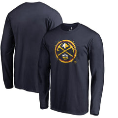 NBA Denver Nuggets Splatter Logo Long Sleeve T-Shirt sale