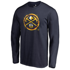 NBA Denver Nuggets Splatter Logo Long Sleeve T-Shirt sale