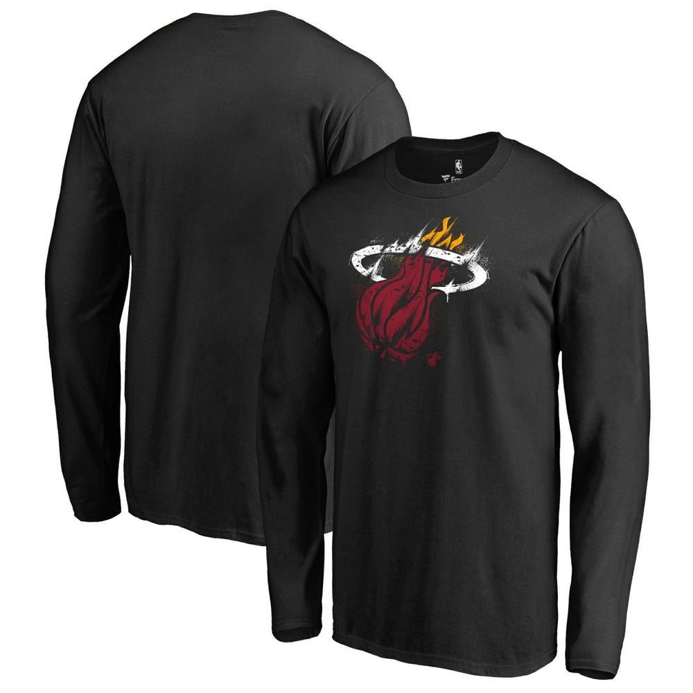 NBA Miami Heat Splatter Logo Long Sleeve T-Shirt