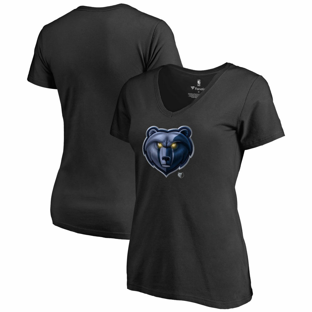 NBA Memphis Grizzlies Women's Midnight Mascot V-Neck T-Shirt