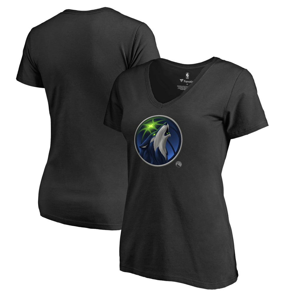 NBA Minnesota Timberwolves Women's Midnight Mascot V-Neck T-Shirt