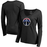 NBA Washington Wizards Women's Midnight Mascot Long Sleeve V-Neck T-Shirt