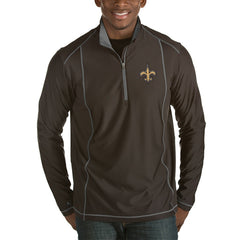 Antigua Tempo Half-Zip Pullover Jacket - New Orleans Saints