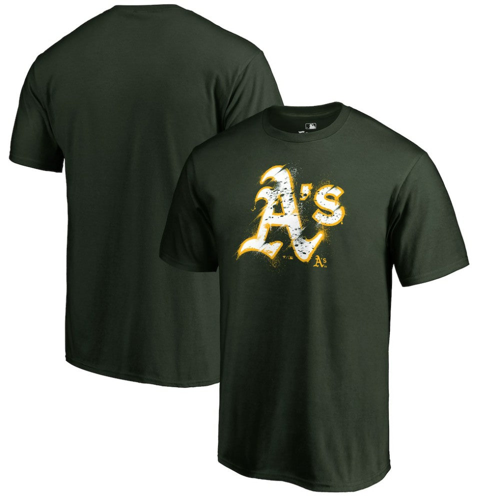 MLB Athletics Splatter Logo T-Shirt