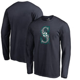 MLB Seattle Mariners Splatter Logo Long Sleeve T-Shirt