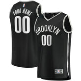 NBA Brooklyn Nets Fast Break Custom Replica Jersey Black