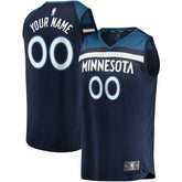 NBA Minnesota Timberwolves Fast Break Custom Replica Jersey Navy