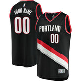 NBA Portland Trail Blazers Fast Break Custom Replica Jersey Black