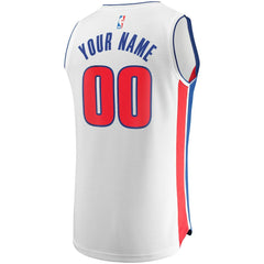 NBA Detroit Pistons Fast Break Custom Replica Jersey White sale
