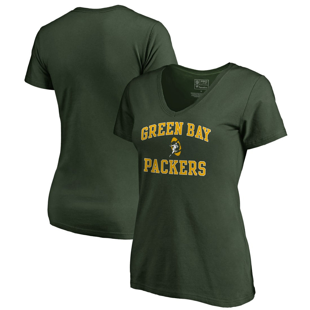 Women's Vintage Collection Victory Arch V-Neck T-Shirt - Green Bay Packers