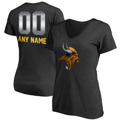 Women's Personalized Midnight Mascot T-Shirt - Minnesota Vikings