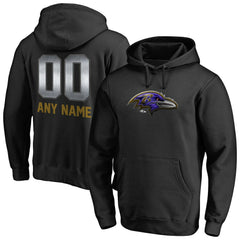 Personalized Midnight Mascot Pullover Hoodie - Baltimore Ravens