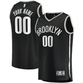 NBA Brooklyn Nets Youth Fast Break Custom Replica Jersey Black