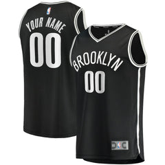NBA Brooklyn Nets Youth Fast Break Custom Replica Jersey Black