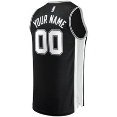 NBA San Antonio Spurs Youth Fast Break Custom Replica Jersey Black