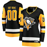 NHL Black Pittsburgh Penguins Fanatics Women's Home Breakaway Custom Jersey