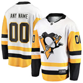 NHL White Pittsburgh Penguins Fanatics Away Breakaway Custom Jersey